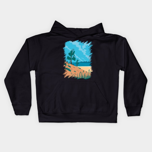 Indiana Dunes National Park Kids Hoodie by ArtisticParadigms